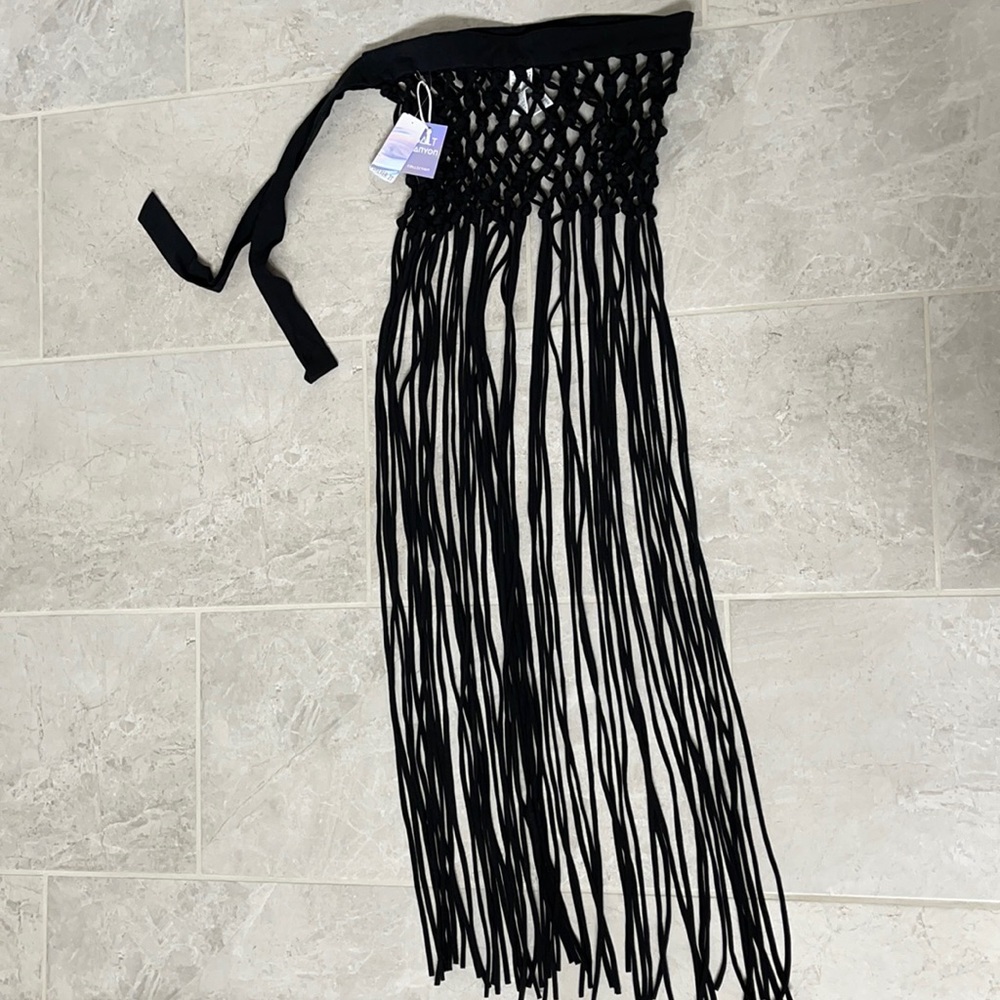 Forever 21 black swim coverup